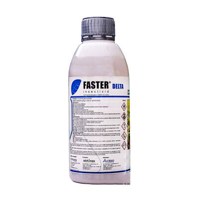 Faster Delta 1 L insecticid contact (cereale, floarea soarelui, porumb, rapita, vita de vie, cartof, lucerna, sfecla de zahar, vinete, tomate, salata, cires, prun, mar, cais, piersic)